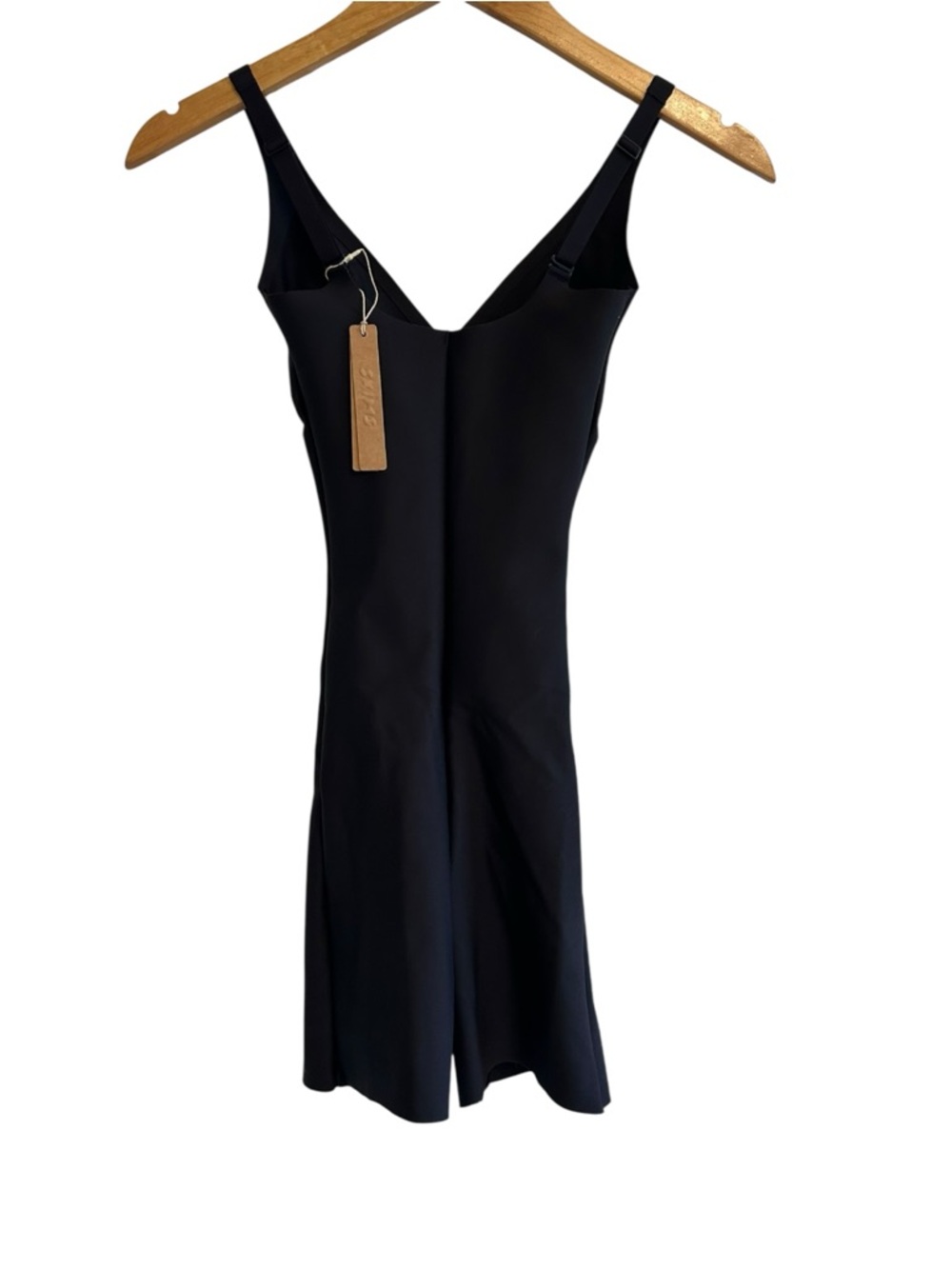 NWT SKIMS Body Unlined Plunge MID THIGH BODYSUIT Onyx Size Small $92 - Picture 4 of 12